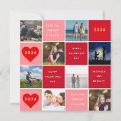 Cartes Pour Fêtes Annuelles Joyeuse Saint-Valentin 8 Grille de photos (Devant)