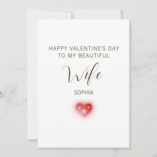 Cartes Pour Fêtes Annuelles Joyeuse Saint-Valentin à ma belle épouse (Devant)