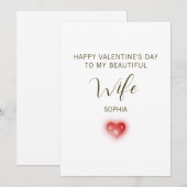 Cartes Pour Fêtes Annuelles Joyeuse Saint-Valentin à ma belle épouse (Devant / Derrière)