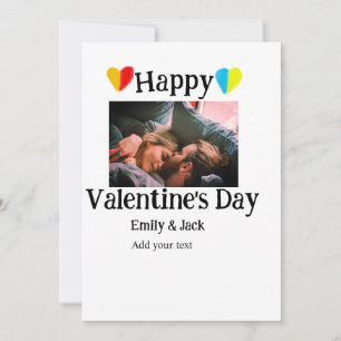 Cartes Pour Fêtes Annuelles Joyeuse Saint-Valentin ajoutez le nom du couple ph