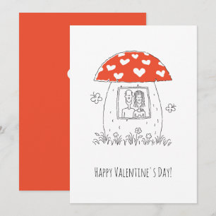 Cartes Pour Fêtes Annuelles Joyeuse Saint-Valentin amateurs de champignons Rou