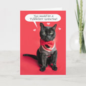 Cartes Pour Fêtes Annuelles Joyeuse Saint-Valentin Chat Mignon Déguisé Humour (Devant)
