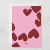 Cartes Pour Fêtes Annuelles Joyeuse Saint-Valentin – Cœurs Bourgogne sur Fond  (Dos)