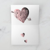 Cartes Pour Fêtes Annuelles "Joyeuse Saint-Valentin"Cœurs écrits à la main (Intérieur)