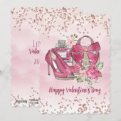 Cartes Pour Fêtes Annuelles Joyeuse Saint-Valentin créations féminines (Devant / Derrière)