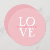 Cartes Pour Fêtes Annuelles Joyeuse Saint-Valentin Élégant Message de Vœux (Devant / Derrière)