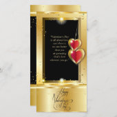 Cartes Pour Fêtes Annuelles Joyeuse Saint-Valentin Élégante Classique Magnifiq (Devant / Derrière)