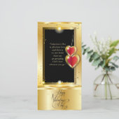 Cartes Pour Fêtes Annuelles Joyeuse Saint-Valentin Élégante Classique Magnifiq (Debout devant)