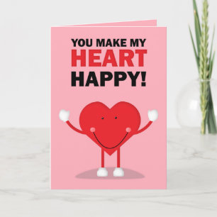 Cartes Pour Fêtes Annuelles Joyeuse Saint-Valentin Humour de cœur heureux