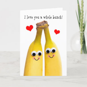 Cartes Pour Fêtes Annuelles Joyeuse Saint-Valentin Je t'aime Banane Humour