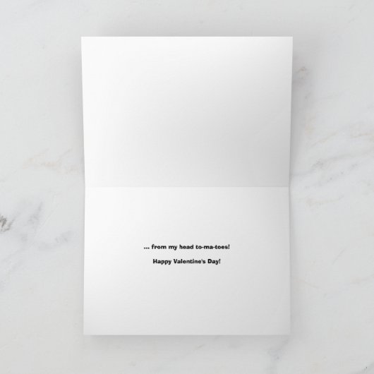 Cartes Pour Fêtes Annuelles Joyeuse Saint-Valentin Je T'aime Tomate Humour (Intérieur)