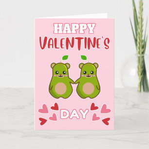 Cartes Pour Fêtes Annuelles Joyeuse Saint-Valentin Joli couple d'ours en poire