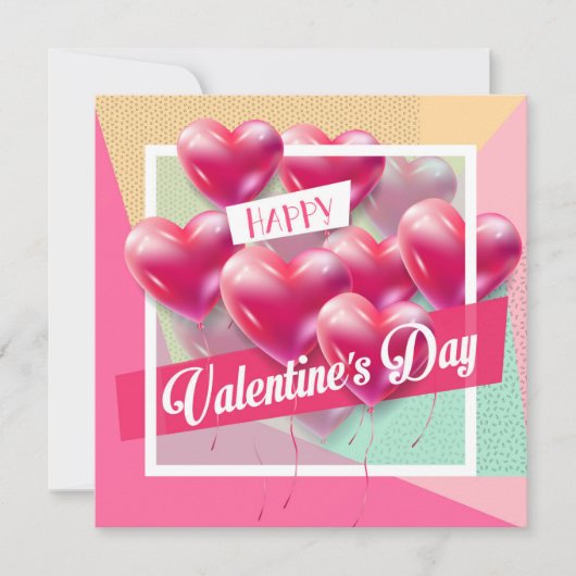 Cartes Pour Fêtes Annuelles Joyeuse Saint-Valentin Joli Message de Tendence (Devant)
