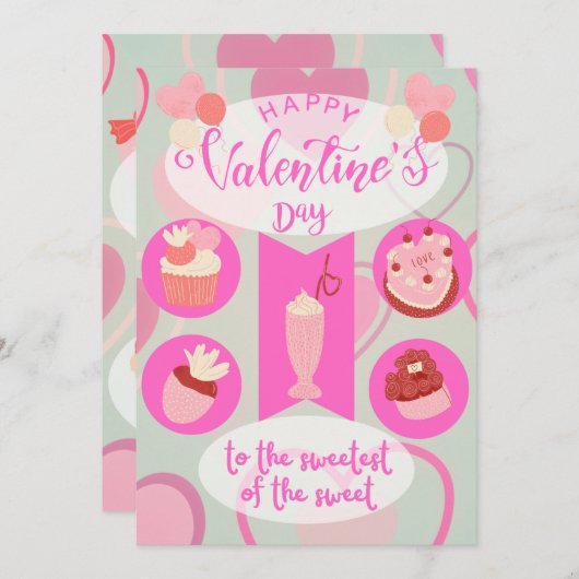 Cartes Pour Fêtes Annuelles Joyeuse Saint-Valentin, la plus douce des douceurs (Devant / Derrière)