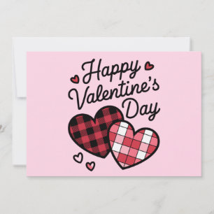 Cartes Pour Fêtes Annuelles Joyeuse Saint-Valentin Léopard Carreaux Amour Coeu