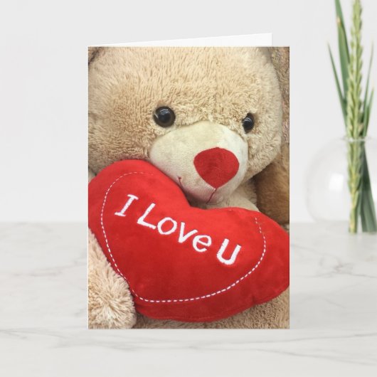 Cartes Pour Fêtes Annuelles Joyeuse Saint-Valentin Nounours (Devant)
