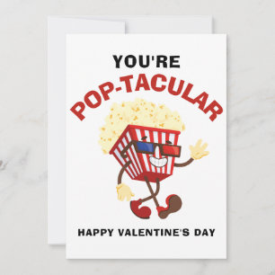 Cartes Pour Fêtes Annuelles Joyeuse Saint Valentin Popcorn drôle pour ami