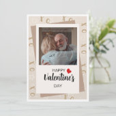 Cartes Pour Fêtes Annuelles Joyeuse Saint-Valentin remplie du doux parfum  (Debout devant)