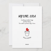 Cartes Pour Fêtes Annuelles Joyeuse Saint-Valentin remplie du doux parfum  (Dos)