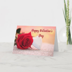 Cartes Pour Fêtes Annuelles Joyeuse Saint-Valentin Rose