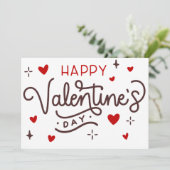 Cartes Pour Fêtes Annuelles Joyeuse Saint-Valentin rouge  (Debout devant)