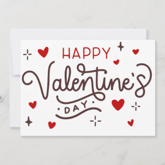Cartes Pour Fêtes Annuelles Joyeuse Saint-Valentin rouge