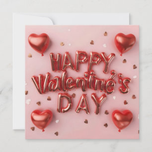 Cartes Pour Fêtes Annuelles Joyeuse Saint-Valentin Rouge Design Moderne 3D