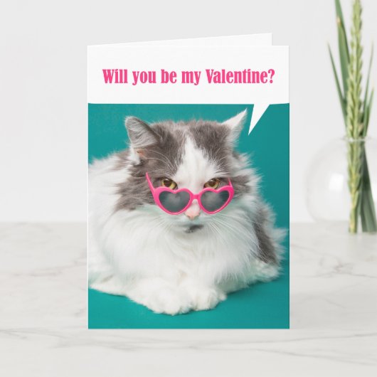 Cartes Pour Fêtes Annuelles Joyeuse Saint-Valentin, sois mienne Chaton mignon  (Devant)