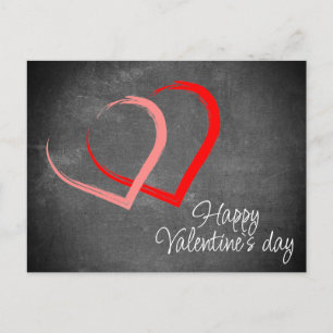 Cartes Pour Fêtes Annuelles Joyeuse Saint-Valentin tableau craie coeurs rouges