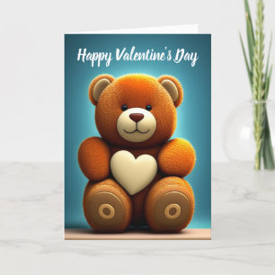 Cartes Pour Fêtes Annuelles Joyeuse Saint-Valentin Teddy Bear