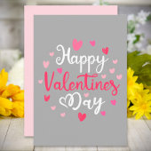 Cartes Pour Fêtes Annuelles Joyeuse Saint-Valentin Texte de Script Coeurs