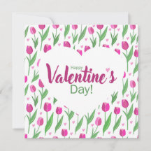 Joyeuse Saint-Valentin Tulipes roses