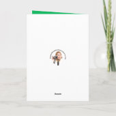 Cartes Pour Fêtes Annuelles Joyeuse St Patrick Chat en Vert Humour  (Dos)