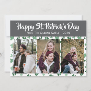 Cartes Pour Fêtes Annuelles Joyeuse St. Patrick famille Shamrocks 3 photo