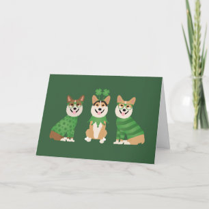 Cartes Pour Fêtes Annuelles Joyeuse St Patrick Pembroke Welsh Corgi Chiens