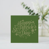 Cartes Pour Fêtes Annuelles Joyeuse St Patrick // Salutations Trefle Blanc (Debout devant)