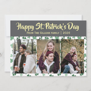 Cartes Pour Fêtes Annuelles Joyeuse St. Patrick Shamrocks famille 3 photo
