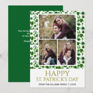 Cartes Pour Fêtes Annuelles Joyeuse St patrick shamrocks famille 3 photo