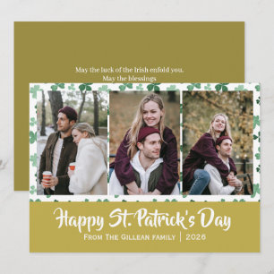 Cartes Pour Fêtes Annuelles Joyeuse St. Patrick Shamrocks famille 3 photo