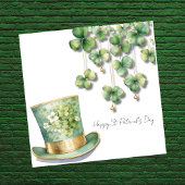 Cartes Pour Fêtes Annuelles Joyeuse St Patrick's Day avec Clover Leprechaun Ca