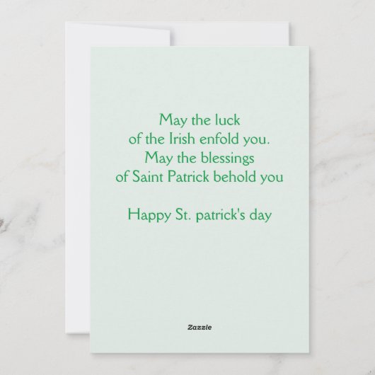Cartes Pour Fêtes Annuelles Joyeuse St. patrick's day Chanceux Shamrocks Simpl (Dos)