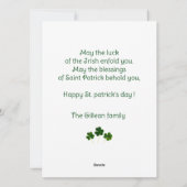 Cartes Pour Fêtes Annuelles Joyeuse St. patrick's day Shamrocks famille 3 phot (Dos)