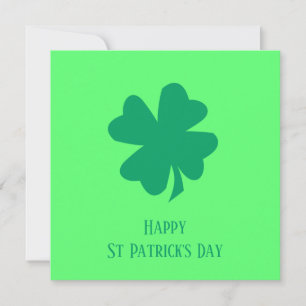 Cartes Pour Fêtes Annuelles Joyeuse St Patrick's Day Trèfle Vert Irlandais 202