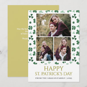 Cartes Pour Fêtes Annuelles Joyeuse St patricks day Trèfles famille 3 photo