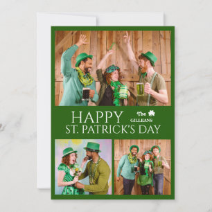 Cartes Pour Fêtes Annuelles Joyeuse St patricks day Trèfles photo de famille
