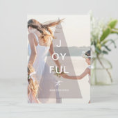 Cartes Pour Fêtes Annuelles Joyeuse toiture d'arbre rose Noël (Debout devant)