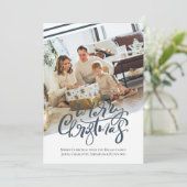 Cartes Pour Fêtes Annuelles Joyeuse Typographie de Noël (Debout devant)