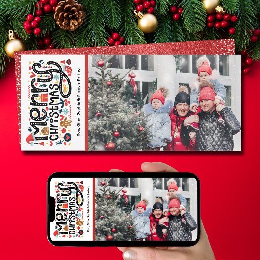 Cartes Pour Fêtes Annuelles Joyeuse Typographie de Noël