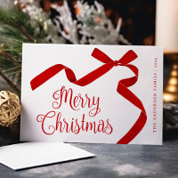 Joyeuse typographie de Noël Bow rouge