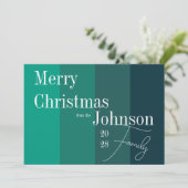 Cartes Pour Fêtes Annuelles Joyeuse typographie de Noël non photo (Debout devant)